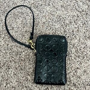 Black Designer Phone Wristlet